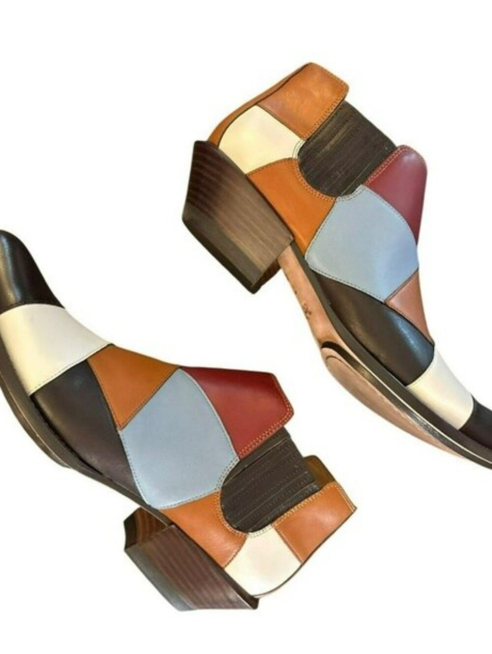 Coach Tawny Patchwork Leather Booties